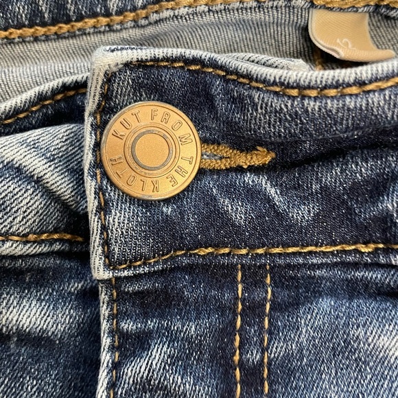 Kut from the Kloth Natalie Fab Ab Boot Cut Flare Leg Blue Denim Jeans Size 12 - Picture 9 of 15